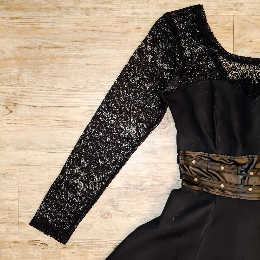 Black Maleficent Dress | Black Lace Asymmetrical G - Picture 9 of 12